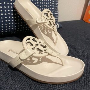 Tory Burch Miller Cloud Sandal in white